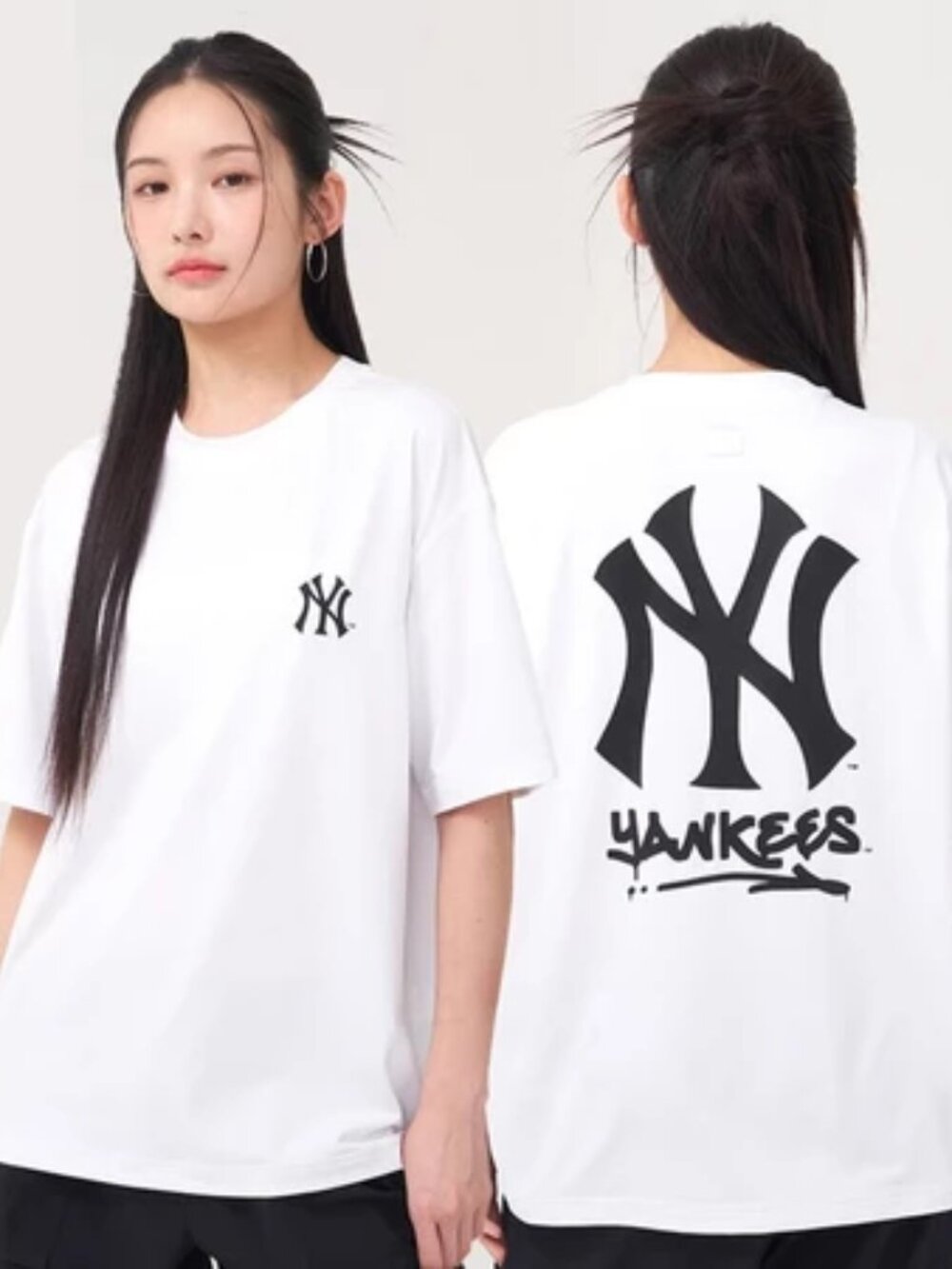 MLB NY Yankees Oversized Logo T-Shirt | Unisex Streetwear Tee